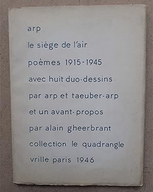 LE SIEGE DE L'AIR Poèmes 1915-1945
