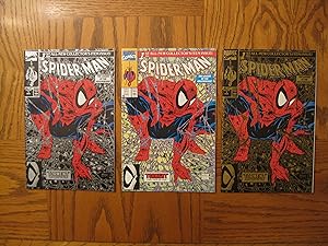 Marvel Spider-Man (1990) Comic Run: #1 Silver Edition Direct Sale; #1 Regular Edition Spidey Face...