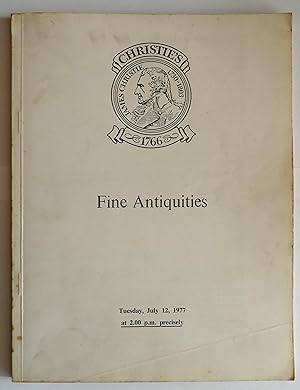 Christie's. Fine Antiquities. Tuesday, July 12,1977 Christies CATALOGUE