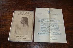 Jesus (first printing in rare DJ) The Son of Man + Knopf's original 1928 promo