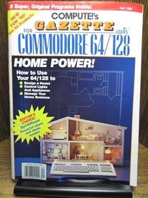 COMPUTE'S GAZETTE MAGAZINE FOR COMMODORE COMPUTERS (Apr 1990) - Disk Included!