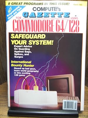 COMPUTE'S GAZETTE MAGAZINE FOR COMMODORE COMPUTERS (Mar 1990) - Disk Included!