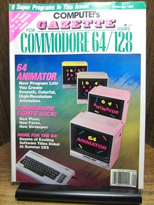 COMPUTE'S GAZETTE MAGAZINE FOR COMMODORE COMPUTERS (Sep 1989) - Disk Included!
