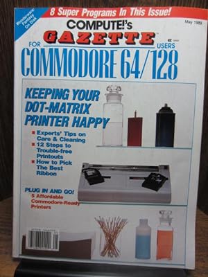 COMPUTE'S GAZETTE MAGAZINE FOR COMMODORE COMPUTERS (May 1989) - Disk Included!