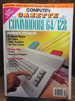 COMPUTE'S GAZETTE MAGAZINE FOR COMMODORE COMPUTERS (Nov 1989) - Disk Included!