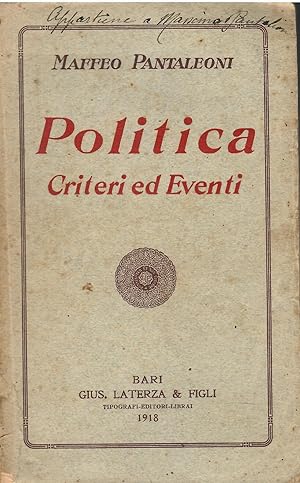 Politica: criteri ed eventi