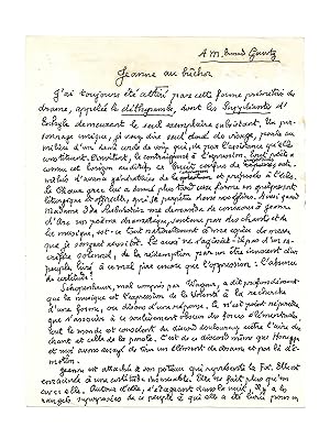 Passionnant manuscrit sur son oratorio dramatique : Jeanne au bûcher, pour lequel il collabora av...
