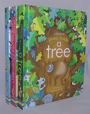 3 Usboren Peep Inside Books: A Tree, The Garden and The Zoo