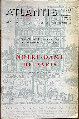 Revue Atlantis n°208 & 209 (septembre-octobre/novembre-décembre 1961) : Notre-Dame de Paris, prem...