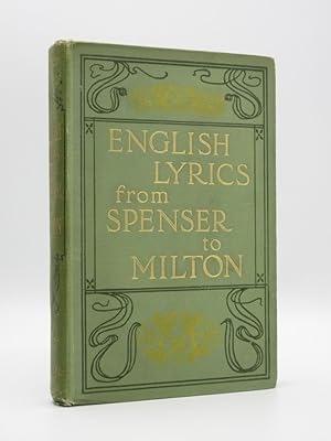 English Lyrics from Spenser to Milton: (The Endymion Series)
