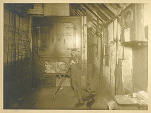 Furnace made by John E. Collins, Amsterdam NY, photo on card