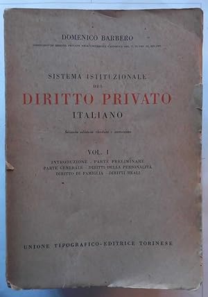 Sistema Istituzionale del Diritto Privato Italianao. Vol. 1 e 2.