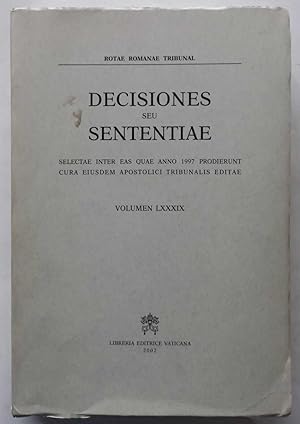 Rotae Romanae decisiones seu sententiae (1997) (Vol. 89)