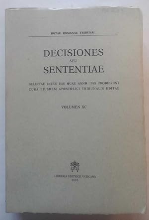 Decisiones Seu Sententiae anno 1998.