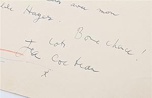 Lettre autographe signée adressée à Carlo Rim à propos du tournage de son film "La maison Bonnadieu"