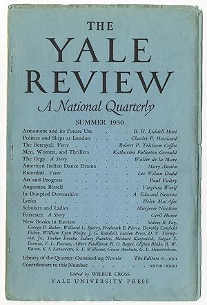 "Augustine Birrell," contained in THE YALE REVIEW A NATIONAL QUARTERLY