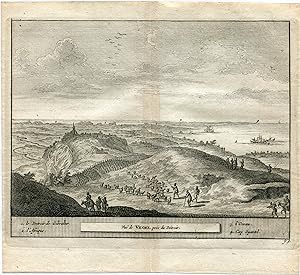 Cadiz. Vue de Vegel pres du Detroit. Grabado por Pieter Van der Aa, 1707. Alvarez de Colmenar