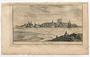 Portugal. Villa Vizosa. Grabado por Pieter Vander Aa. 1715 (Alvarez de Colmenar)