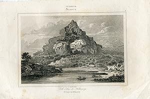 Irlanda. El lago de Killarney. Grabado por Lemaitre en 1845.