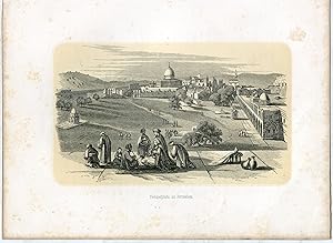 Israel. Jerusalén. Plaza del Templo grabado en madera, publicado en 1891