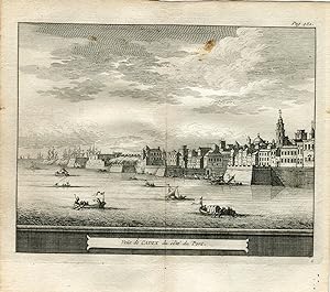 Cadiz. Vista del otro lado del puerto. Grabado por Pieter Van der Aa, 1707. Alvarez de Colmenar.