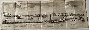 Cataluña. Barcelona. Vista topográfica por Pieter vander Aa, 1715