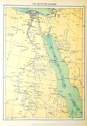 The Egyptian Sudan,1892 Antique Historical Map