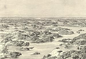Khartoum in North East Africa,Landscape view,Historical Antique print
