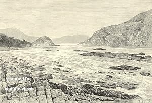 THE YELLALA FALLS, LOWER CONGO, Antique Print