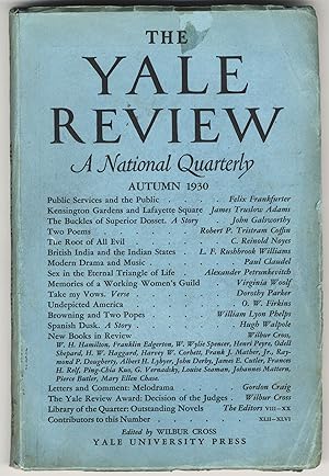 "Memories of a Working Women's Guild," contained in THE YALE REVIEW A NATIONAL QUARTERLY