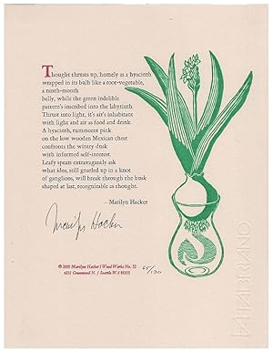 Thought Thrust up, Homely as a Hyacinth [Broadside]