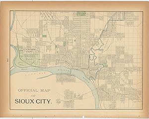 Official Map of Sioux City [with] St. Joseph, Missouri.