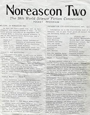 Noreascon Two: The 38th World Science Fiction Convention Pocket Program