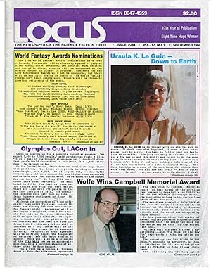 Locus The Newspaper of the Science Fiction Field; Issue 284, Vol. 17, No. 9, Sept., 1984