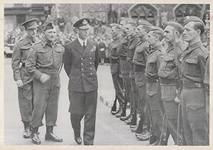 King George VI WW2 Home Guard Inspection Norwich Norfolk Postcard
