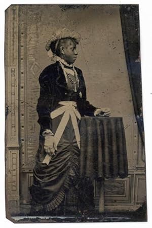 Tintype Photograph of Well-Dressed African American Woman