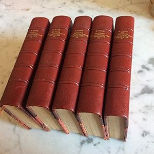 Histoire de la LITTERATURE ANGLAISE en 5 volumes reliés .