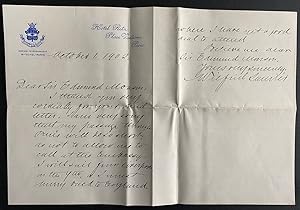 Sir Wilfrid Laurier Autographed Letter Signed to Sir Edmund Monson
