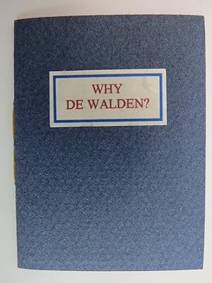 WHY DE WALDEN? (MINIATURE BOOK) The Beginnings of De Walden Press