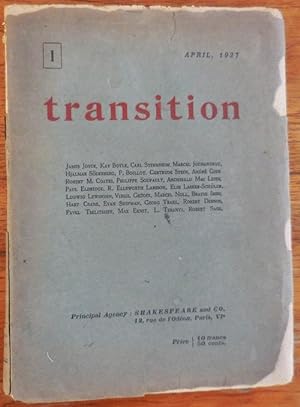 Transition Number 1 April 1927 Issue
