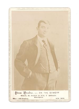 Ca. 1880s cabinet card photograph of Steve Brodie, theater performer and Brooklyn Bridge jumper