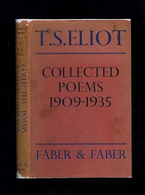 COLLECTED POEMS 1909-1935 (First edition, fourth impression in scarce wartime dustwrapper)