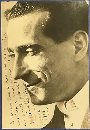 Foto originale di Peppino De Filippo con dedica autografa, Genova 1938