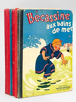 [ Lot de 8 albums anciens de Bécassine ] Bécassine dans la neige 1933 - Bécassine chez les Alliés...