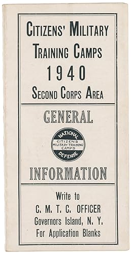 Citizens' Military Training Camps 1940 Second Corps Area | General Information