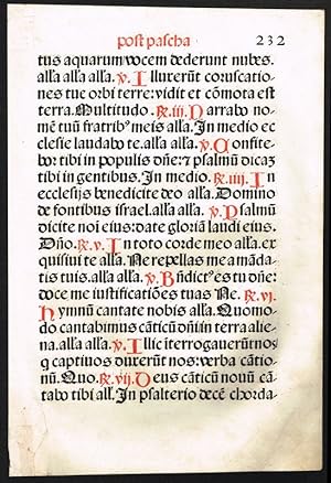Einzelblatt (Fol. 232) aus einem Antiphonar um 1600(?)