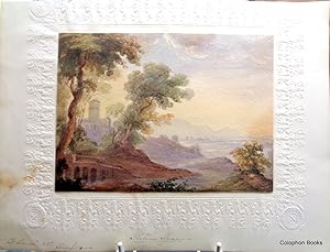 Italian Scene. Landscape. Watercolour on embossed paper dated June 1854