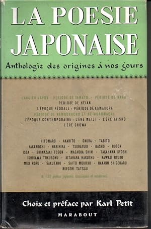 La poésie japonaise. Anthologie des origines à nos jours.