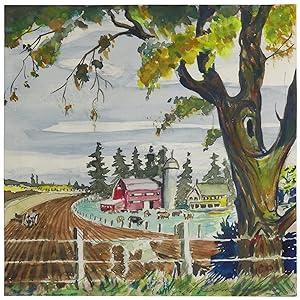 [Original Painting of a Farm Scene]