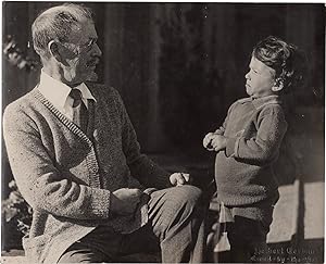 Original photograph of Lincoln Steffens and his son Pete, circa 1926